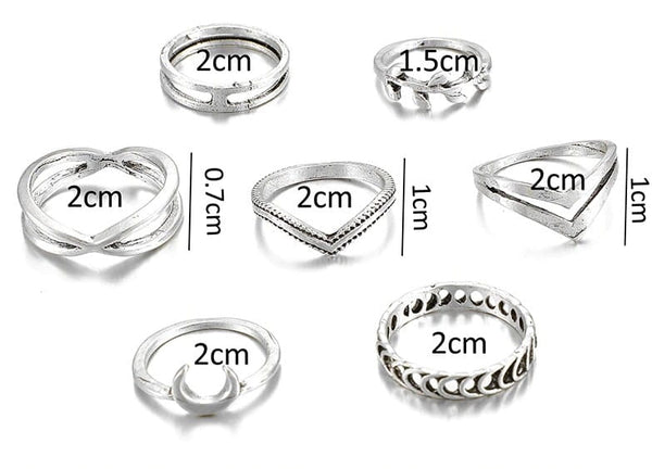 Žiedų rinkinys - HIT, 7 vnt.