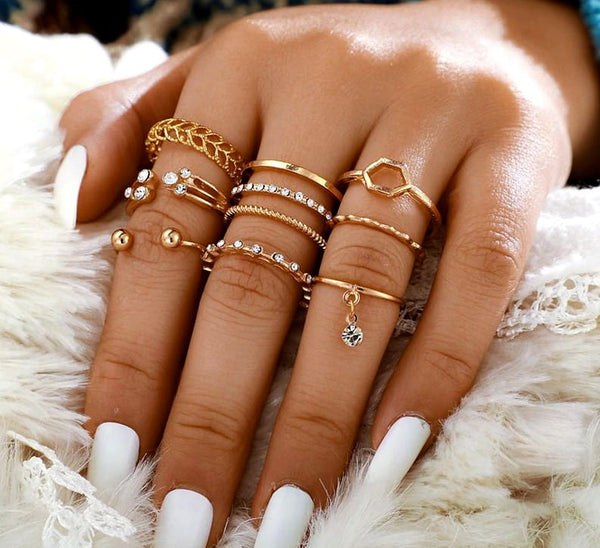 Žiedų rinkinys HIT - 8 vnt.