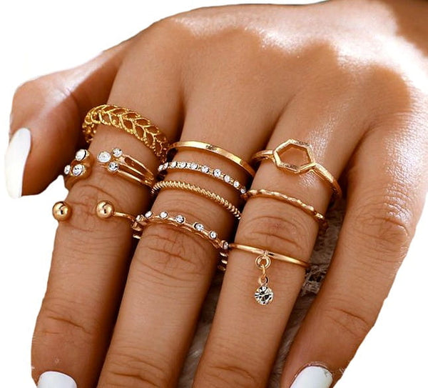 Žiedų rinkinys HIT - 8 vnt.