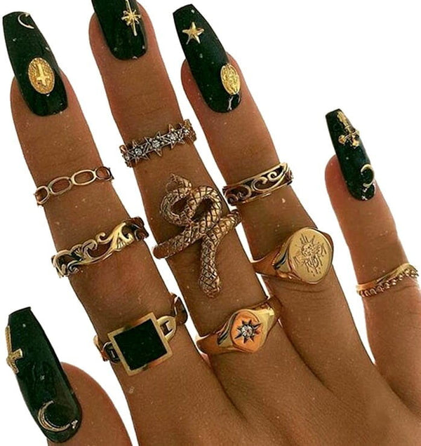 Žiedų rinkinys HIT, 9 vnt.