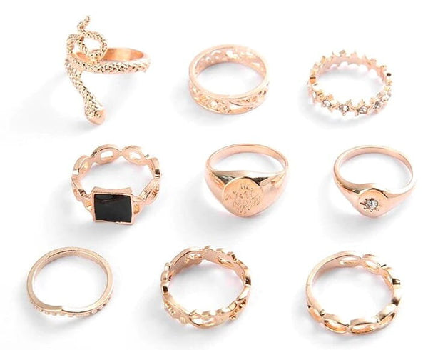 Žiedų rinkinys HIT, 9 vnt.