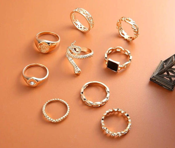 Žiedų rinkinys HIT, 9 vnt.