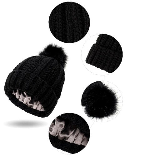 Žieminė kepurė moterims FD65 juoda