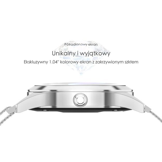 Išmanusis laikrodis Smartwatch G. Rossi SW017-2 auksinis/baltas (zg327h)