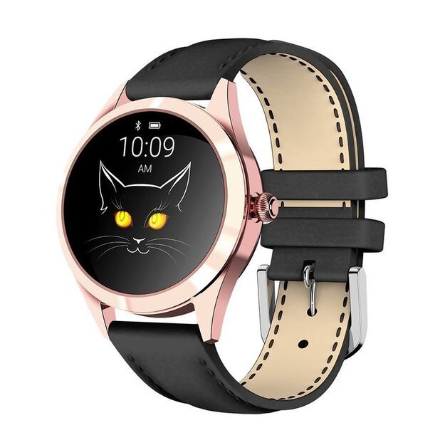 Išmanusis laikrodis Smartwatch G. Rossi SW017-6 rožinis auksas/juodas (zg327f)