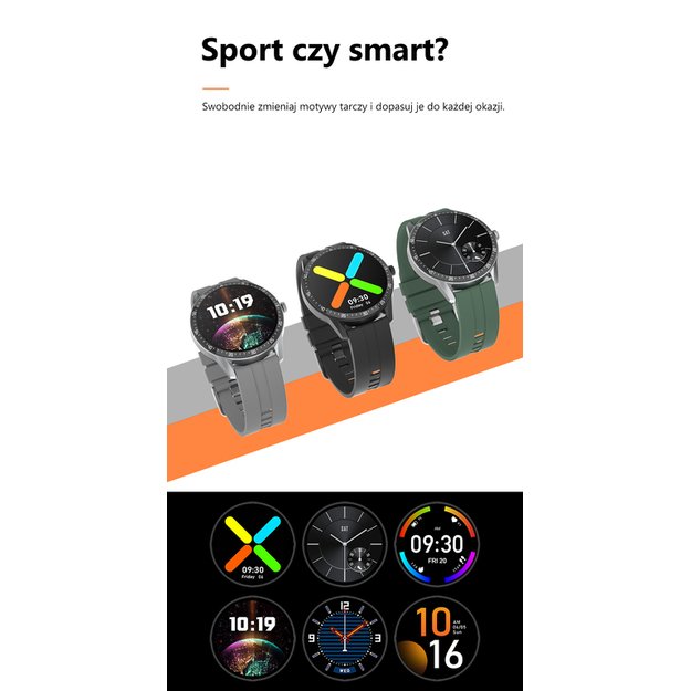 Išmanusis laikrodis Smartwatch G. Rossi SW018-2 sidabrinis/pilkas (zg335b)