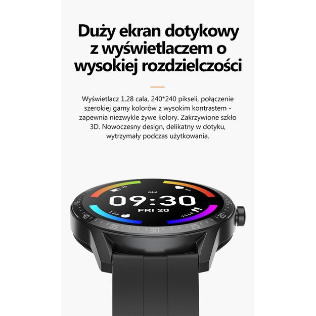 Išmanusis laikrodis Smartwatch G. Rossi SW018-2 sidabrinis/pilkas (zg335b)