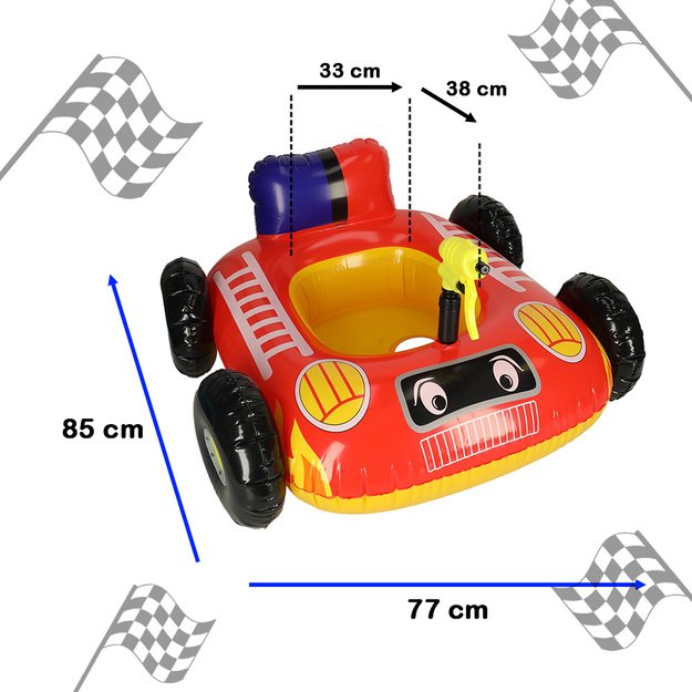 Pripučiamas pontonas - automobilis