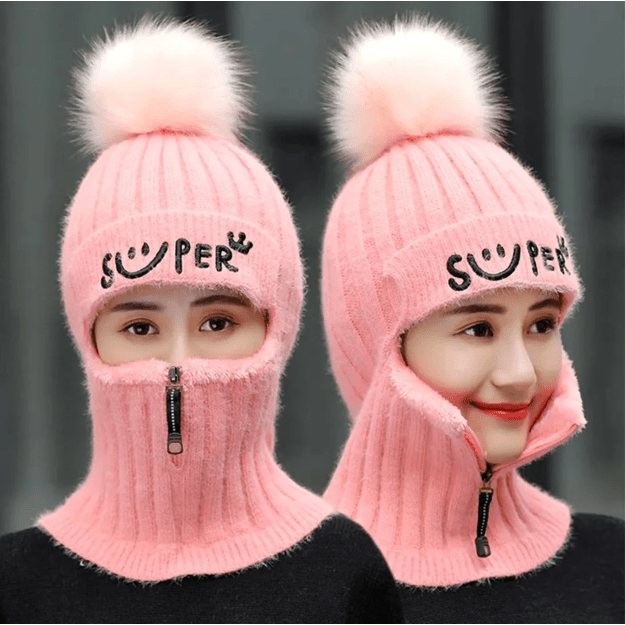 Moteriška žieminė kepurė S119, rožinė