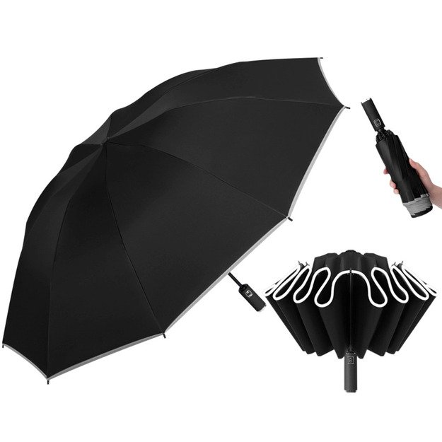 Sulankstomas skėtis K25, juodas