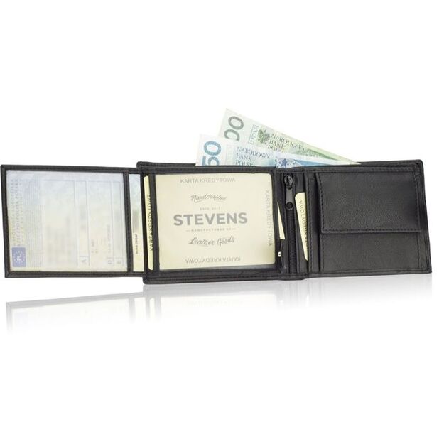 Vyriška horizontali odinė piniginė Stevens DP02