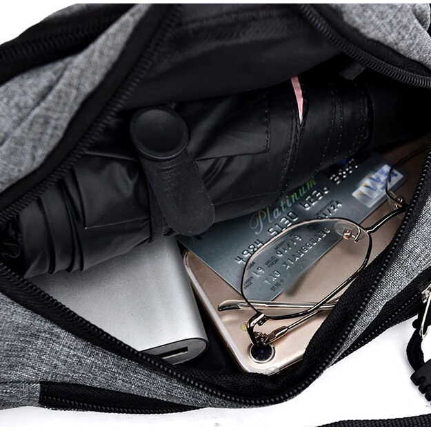 Vyriška juosmens rankinė, krepšys R42, juoda