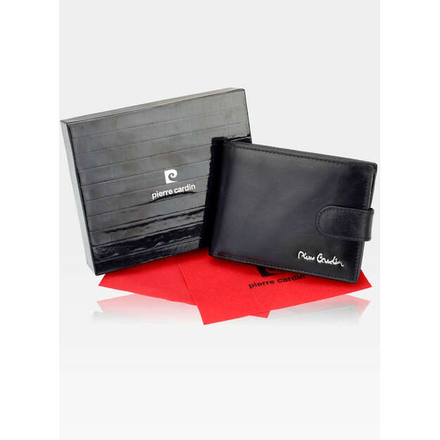 Vyriška odinė piniginė Pierre Cardin 520.1 8806A, juoda