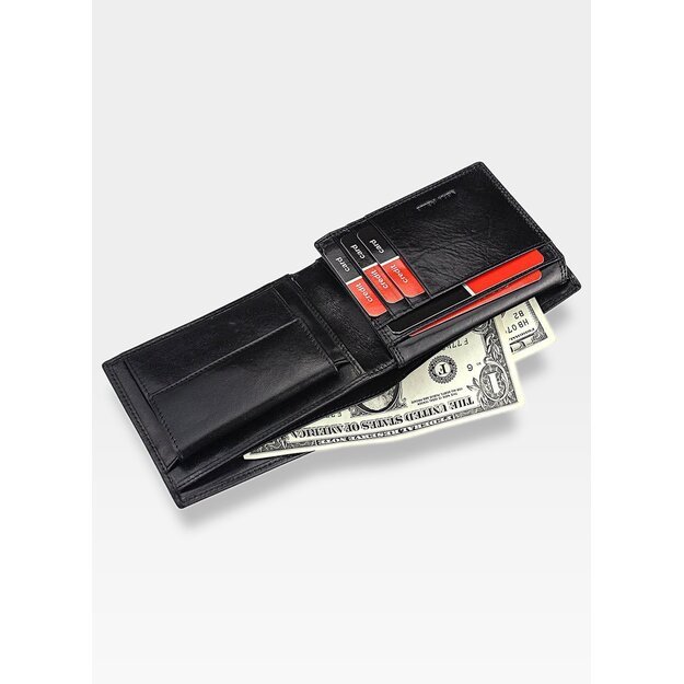 Vyriška odinė piniginė Pierre Cardin 8806 juodos spalvos