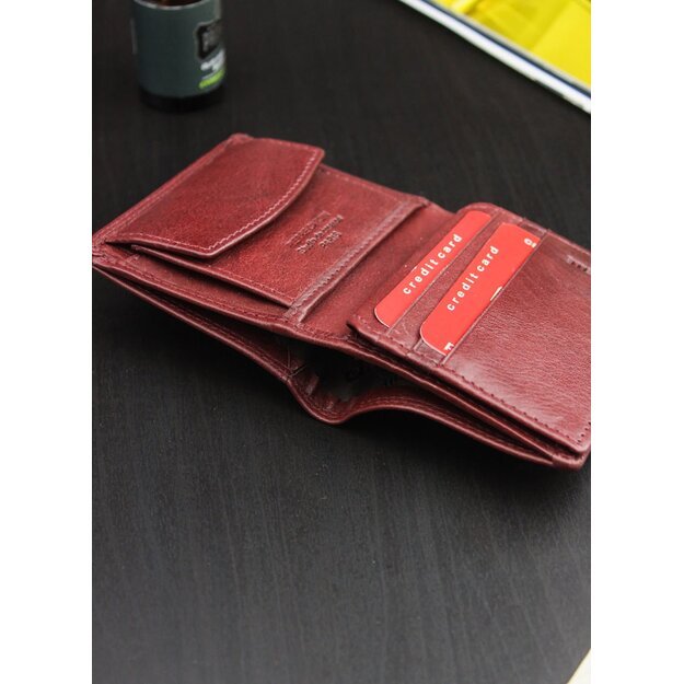 Vyriška odinė piniginė Pierre Cardin Tilak50 1812 konjako spalvos, RFID apsauga