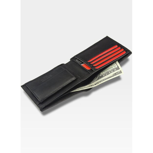 Vyriška odinė piniginė Pierre Cardin Tilak50 8805 juoda, su RFID apsauga