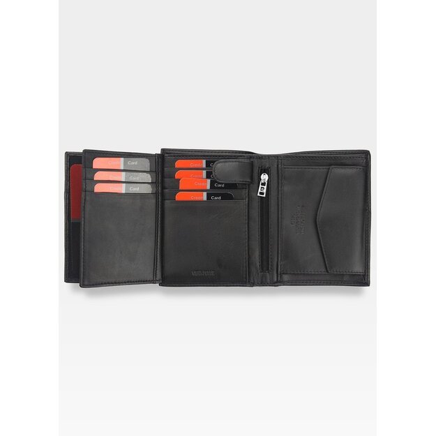 Vyriška odinė piniginė Pierre Cardin Tilak58 326 juoda su RFID apsauga