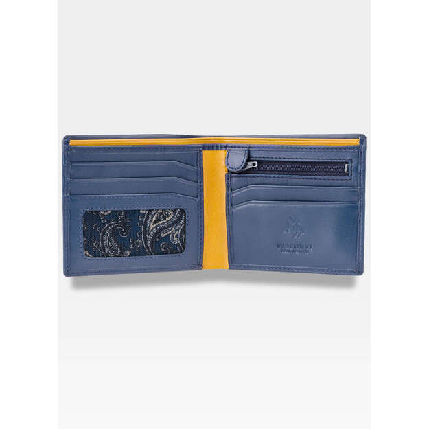 Vyriška, odinė piniginė Visconti PM101, mėlyna