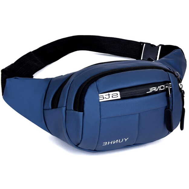 Vyriškas juosmens krepšys E37, mėlyna
