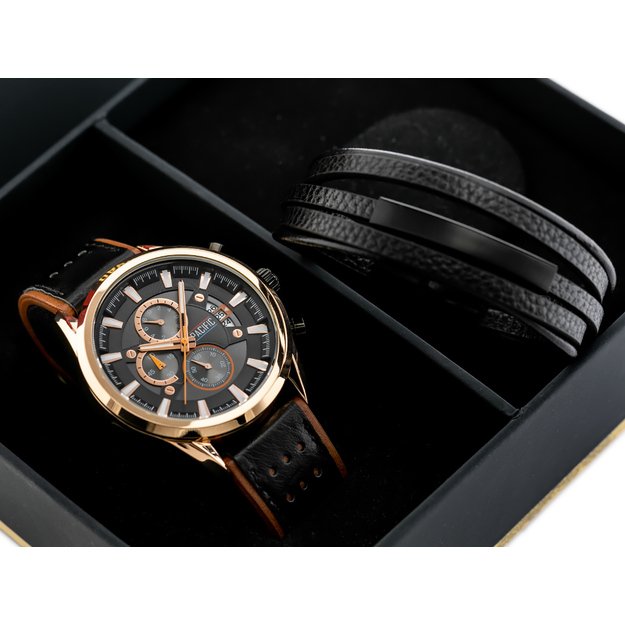 Vyriškas laikrodis Pacific - dovanų rinkinys ZY88C