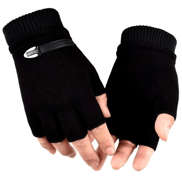 Vyriškos žieminės pirštinės S107, juodos