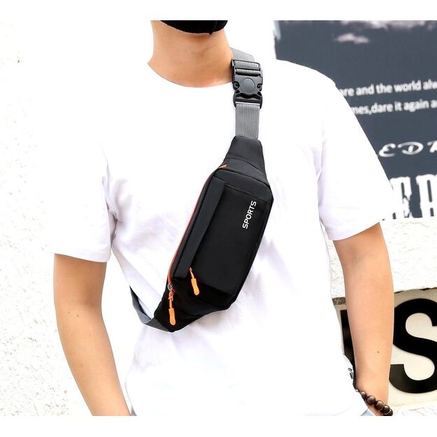 Vyriška juosmens rankinė, krepšys C120, juoda