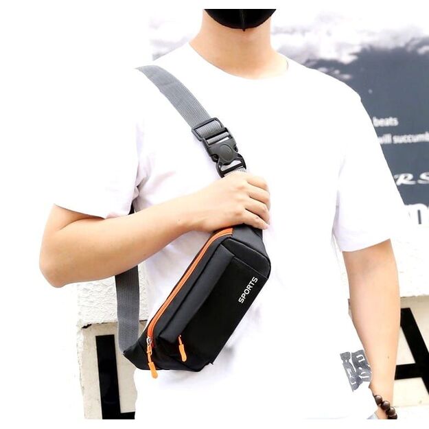 Vyriška juosmens rankinė, krepšys C120, juoda
