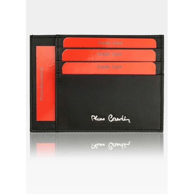 Vyriška odinė piniginė Pierre Cardin Tilak06 P020, juodos spalvos